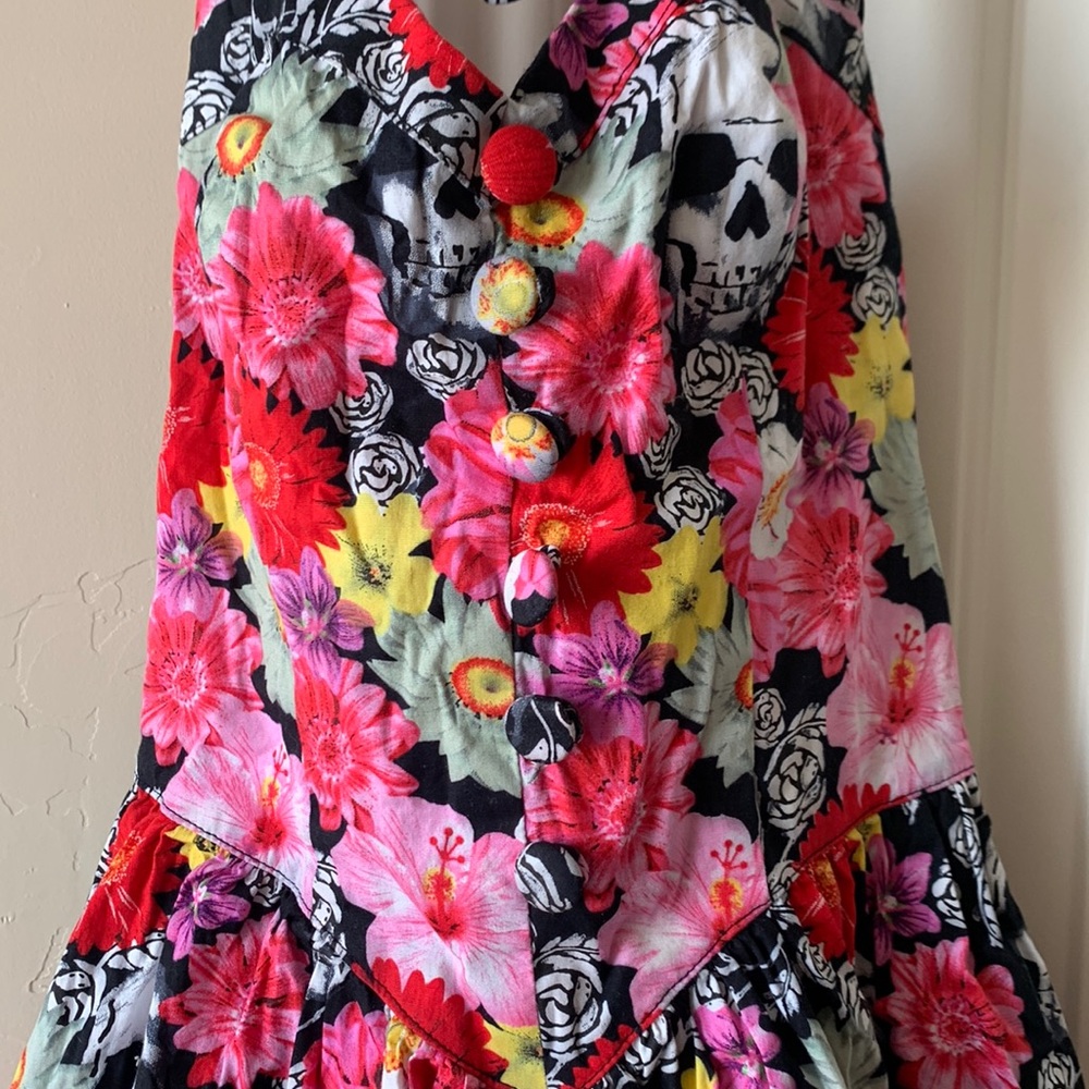 Skulls and flowers dress